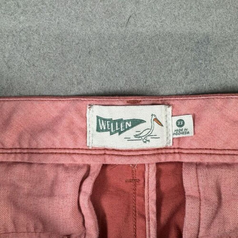 Wellen Shorts Mens Size 33 Coral Pink Chino Flat Front Bermuda READ Playa - Picture 12 of 14